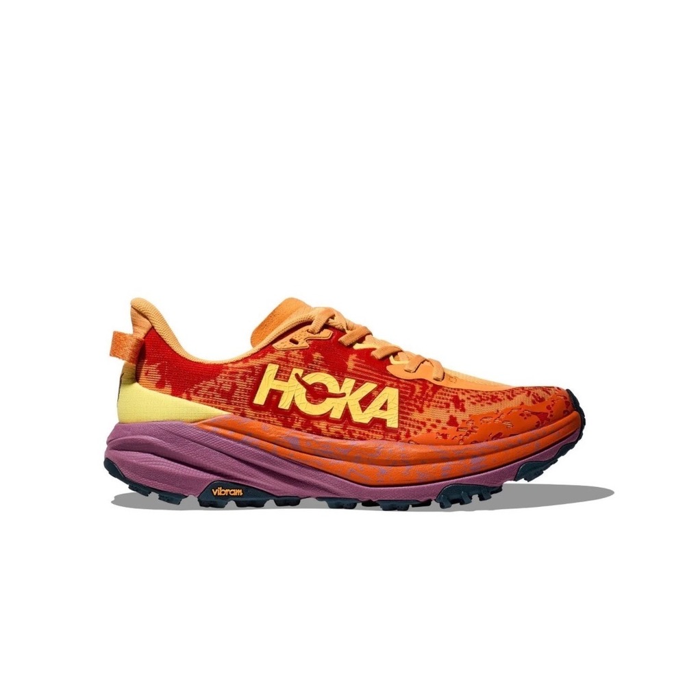 Hoka Speedgoat 5 Wide 7D Orange Red Trail Running Shoes Gorpcore Outdoor